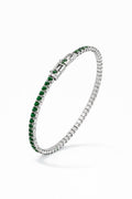 Emerald silver bracciale