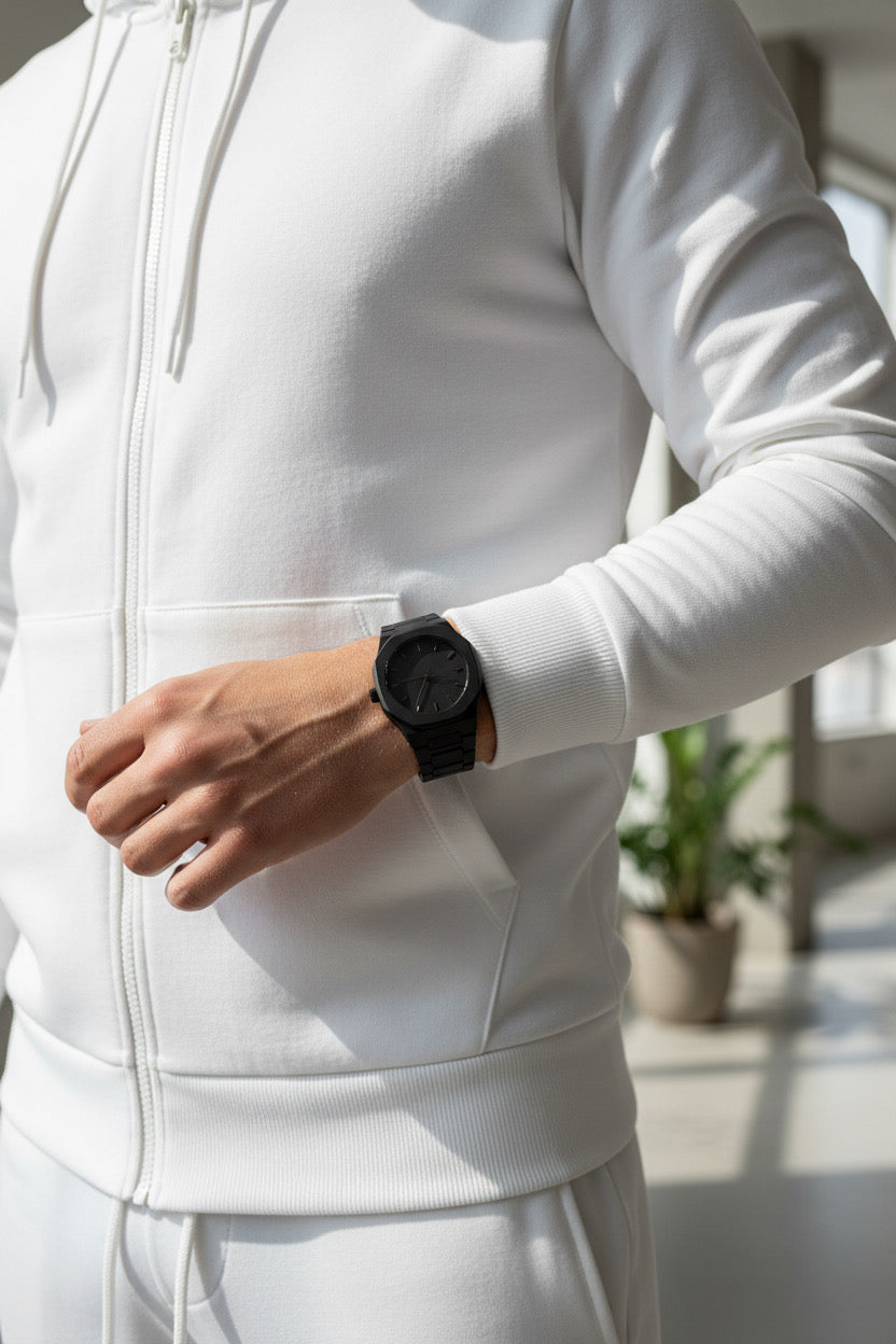 Carbon orologio uomo total black